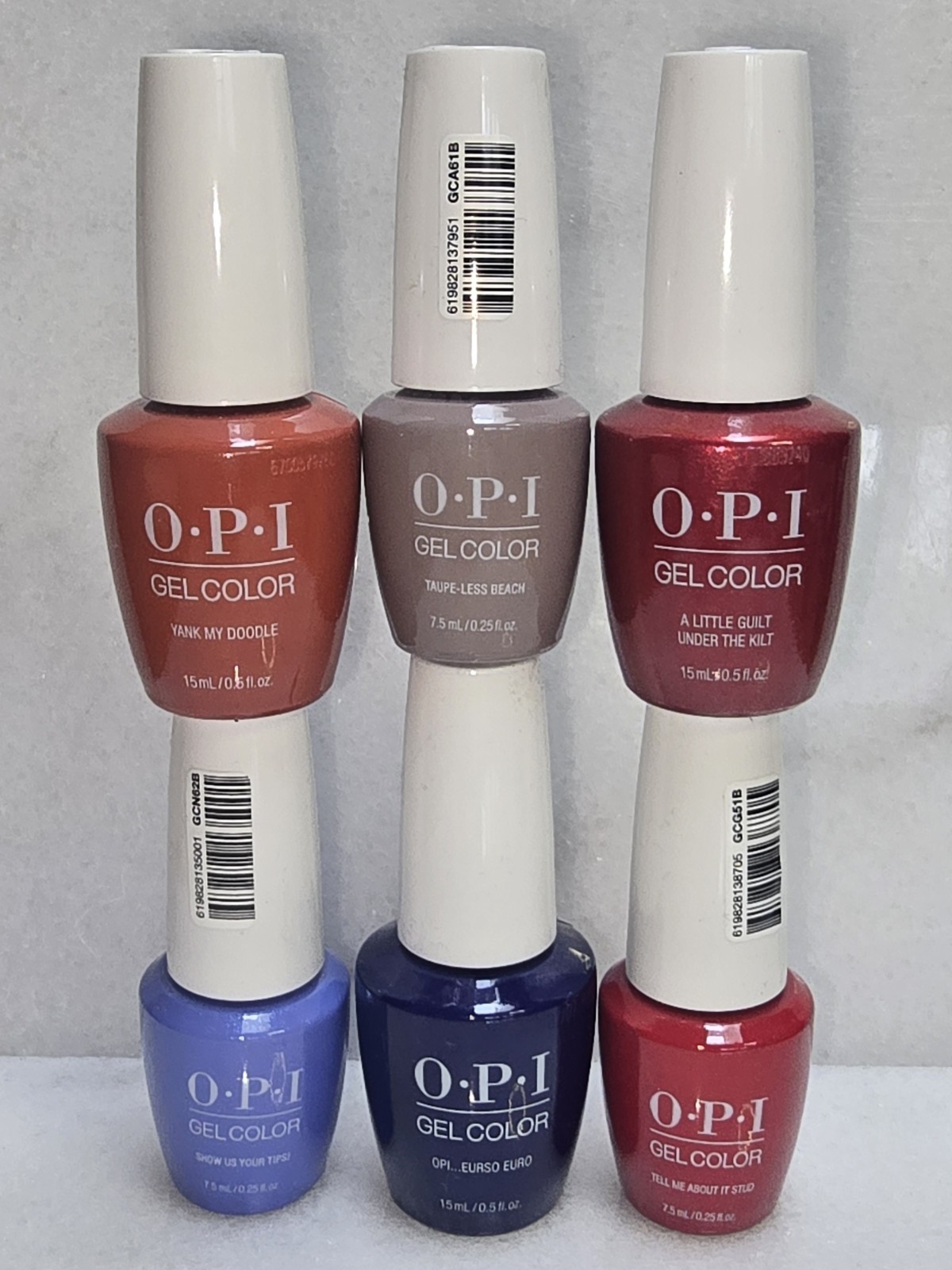 WHOLESALE SET OF 6 – OPI GELCOLOR Gel Nail Polish -Soak Off SET OF 6, New