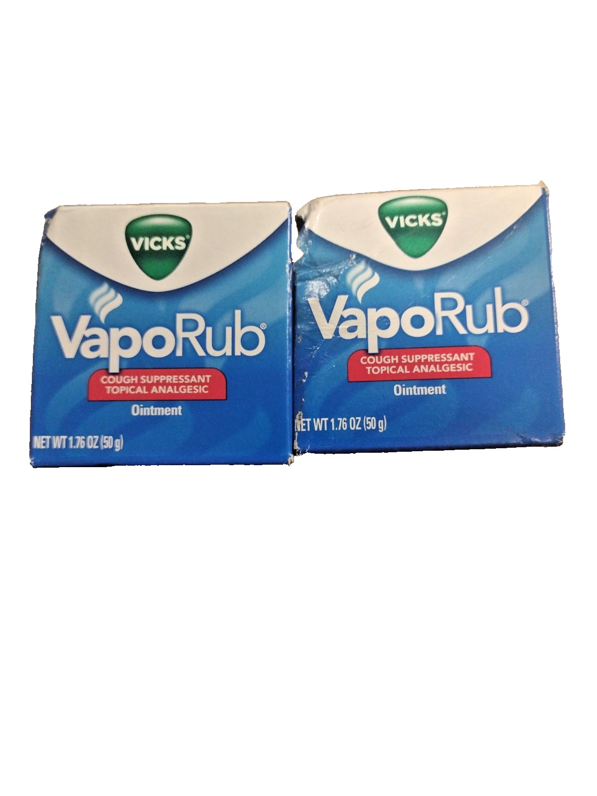 Vicks VapoRub, Original, Cough Suppressant, Topical Chest Rub 1.76oz Lot of 2.D1