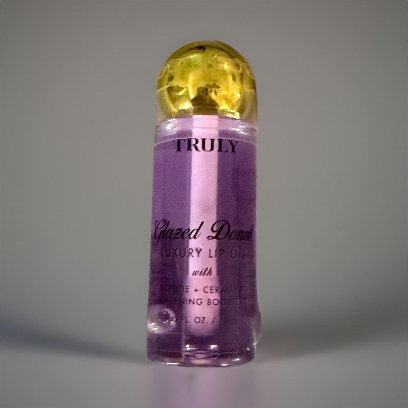 TRULY Glazed Donut Luxury Lip Oil Purple Plumping Shine Liquid 0.42 fl oz