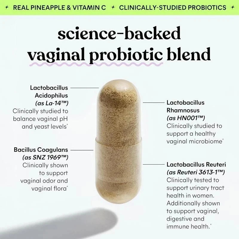 Lemme Purr Vaginal Probiotic Capsules for Women-Balanced pH,Healthy Odor120Ct