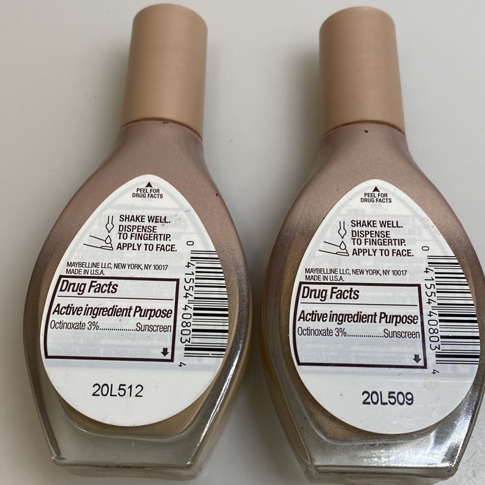 2x Maybelline Dream Wonder Fluid-Touch Foundation #20 Classic Ivory 0.67 oz Each