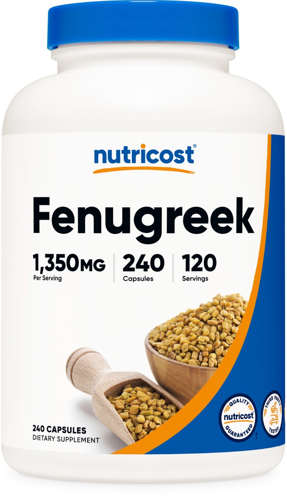 Nutricost Fenugreek Seed 675mg, 240 Capsules – Gluten Free & Non-GMO
