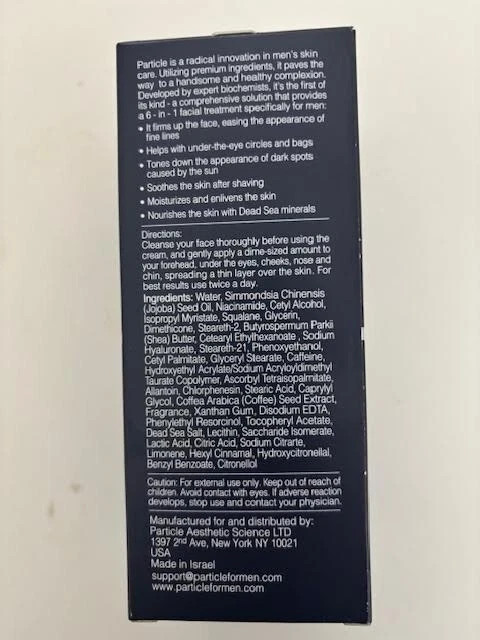 Particle 6-in-1 Face Cream for Men 50ml New in box