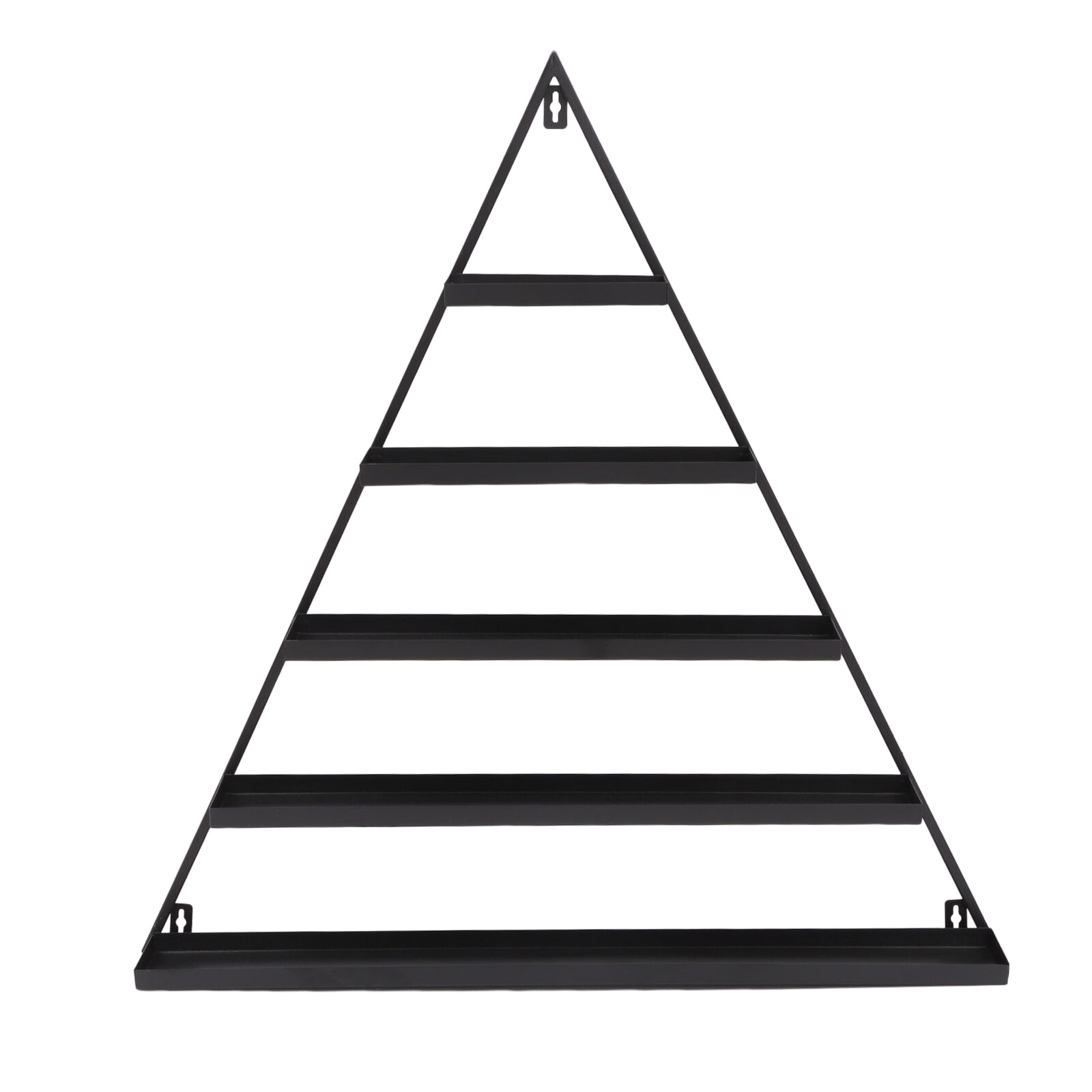 5-Tier Black Wall Mount Iron Nail Polish Display Rack Kits w/3x Horizontal Bars