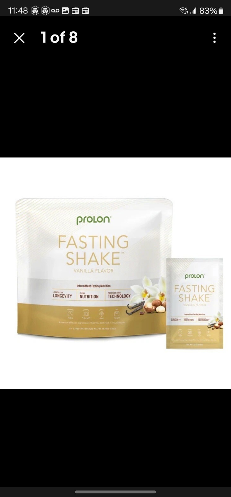 ProLon Fasting Shake Intermittent Supplement Vanilla (28 Satchets) – Exp 01/2025