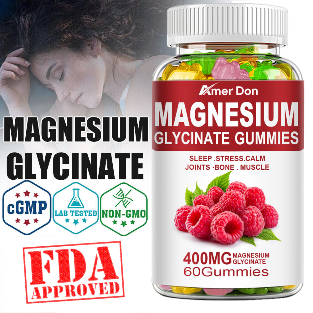 Magnesium Glycinate Gummies – Magnesium Supplements – Highest Potency 60 Gummies
