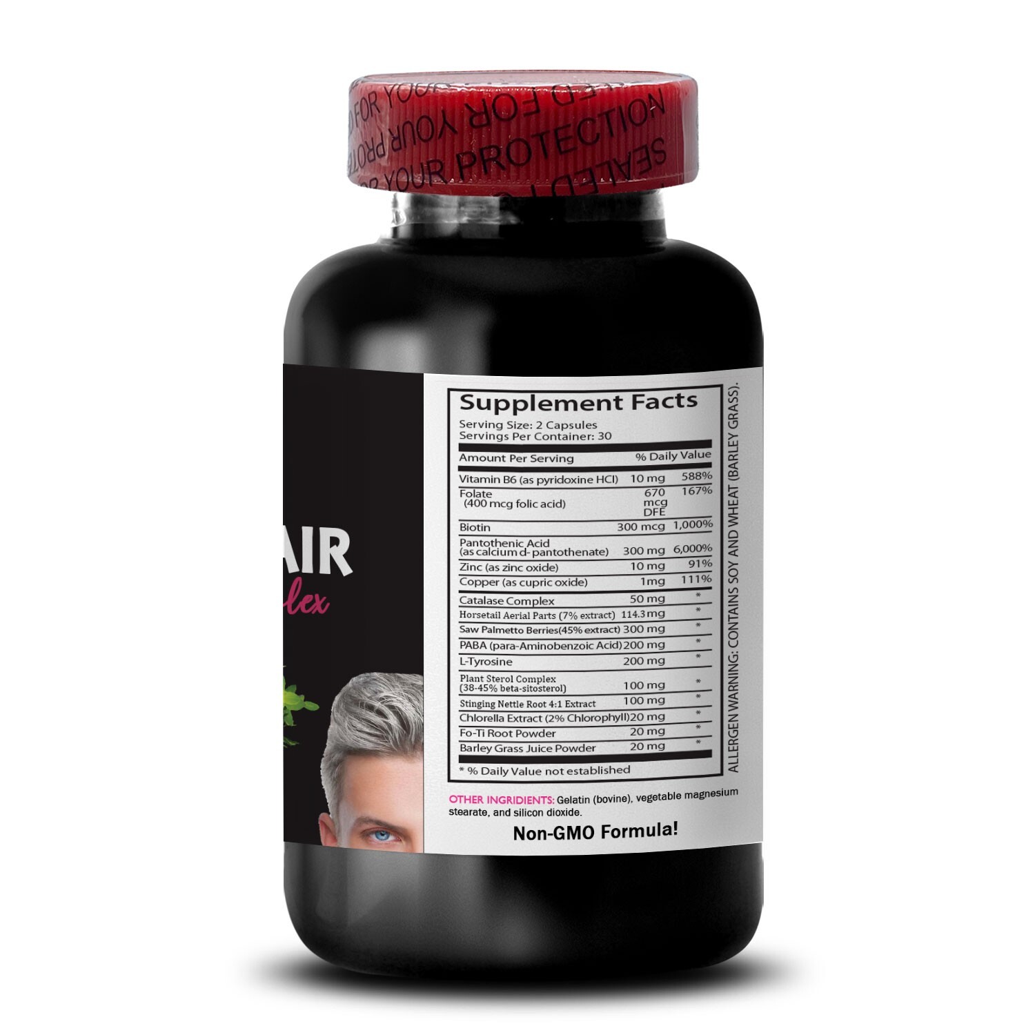 Shine Vitality Formula – GRAY HAIR REVERSE – Natural Color Mix 3 Bottles 180 Cap