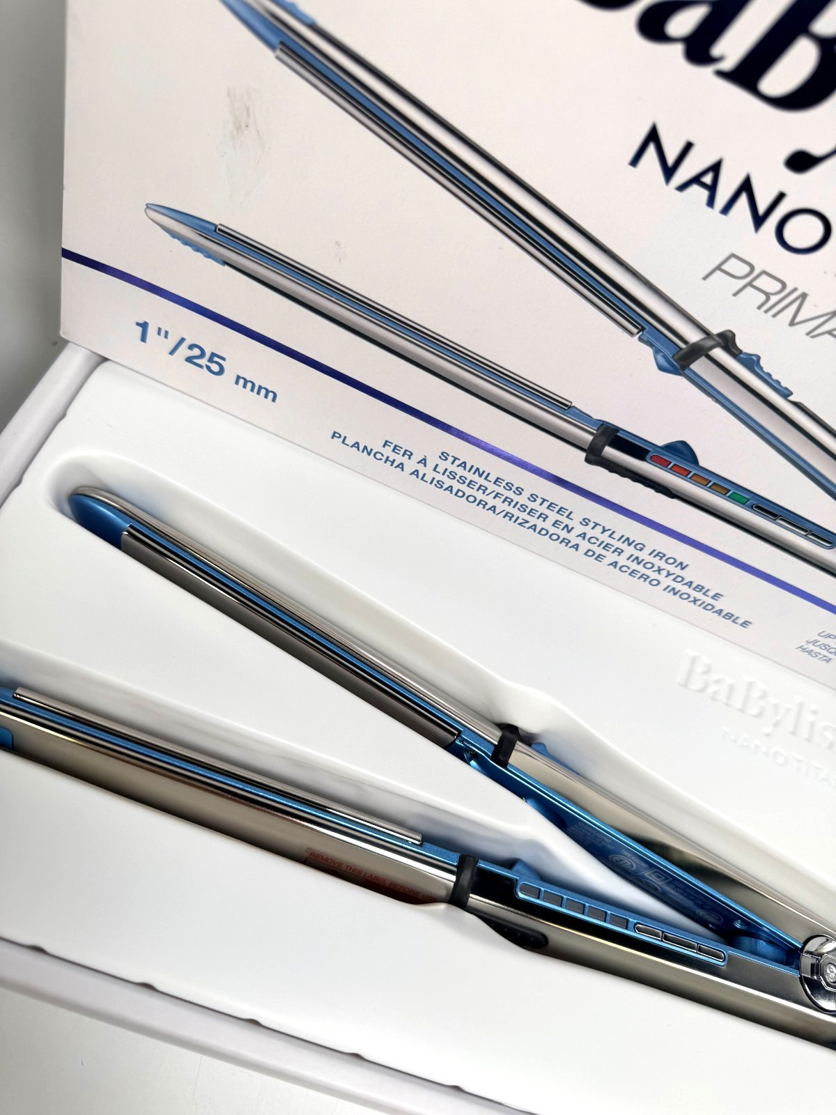 BaBylissPRO Nano Titanium Prima Ionic Hair Straightener 1”/25 mm *NEW See Box*