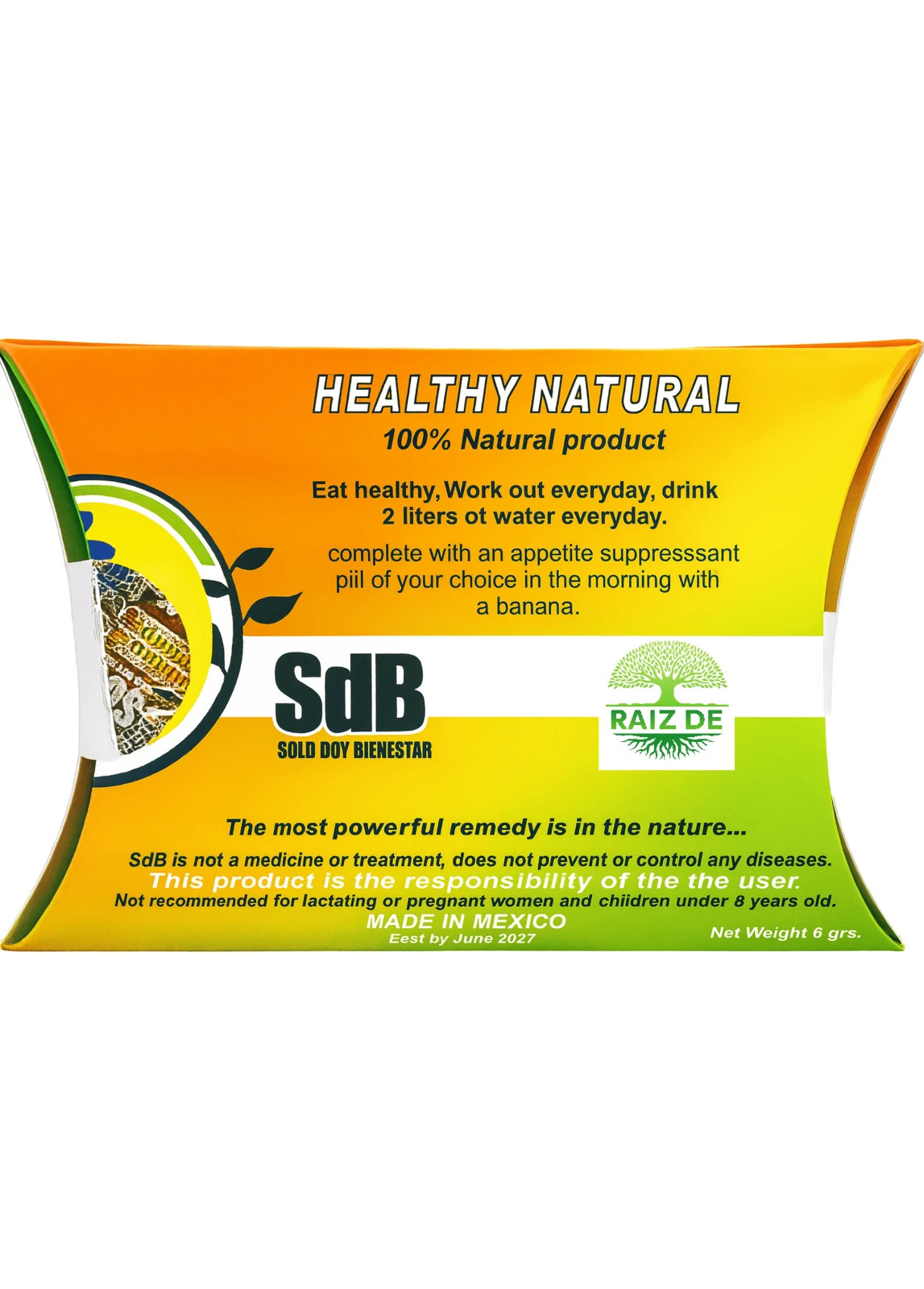 1 Pack, Semilla De Brasil, Brazil Nuts, XL Yellow Box, Raiz De, 5 Grams.