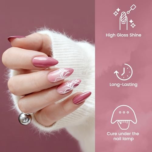 30 PCS Gel Nail Polish, 24 Colors Soak Off Gel Nail Polish Set Pink Blue with