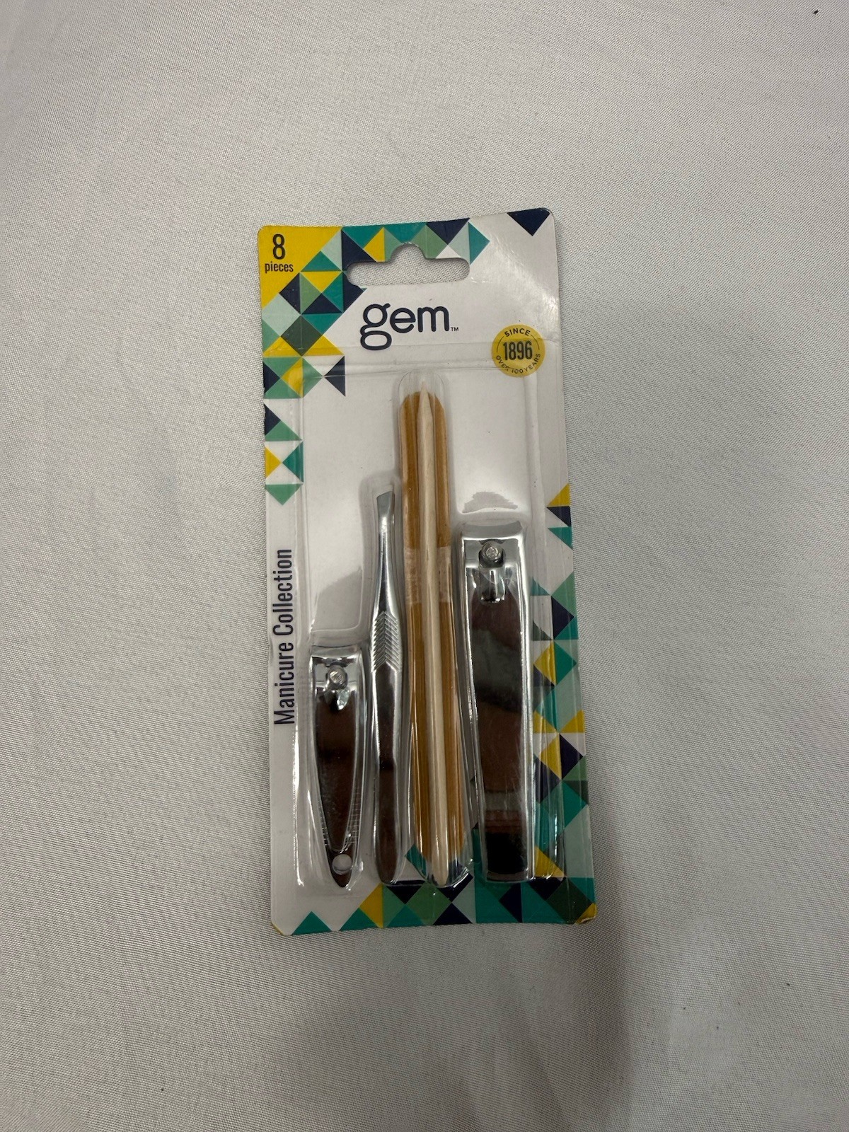Gem 8pc Manicure Tool Kit Stainless Steel Manual Set w/ Clippers & File