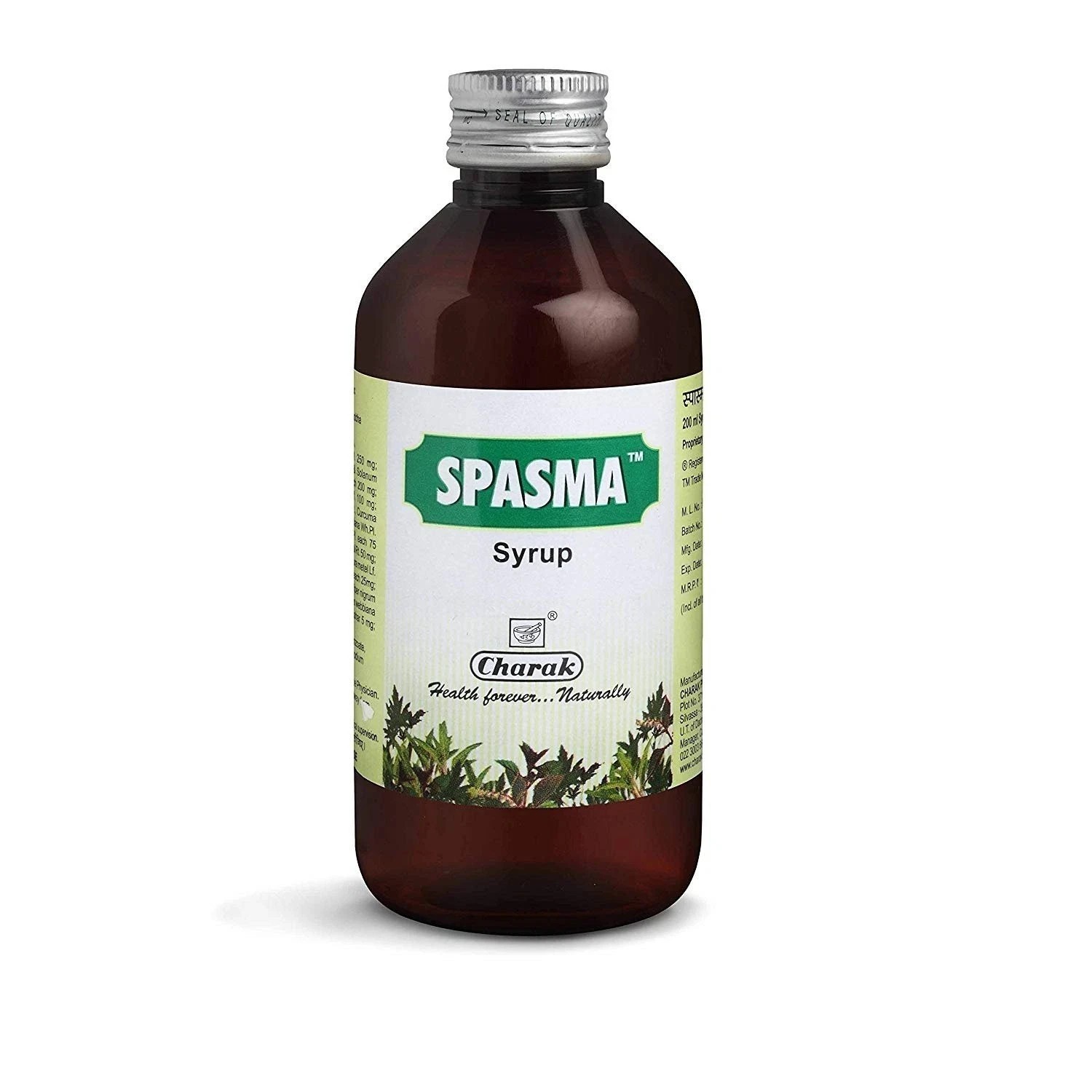 2 x Charak Spasma Syrup 200ml – For Cough, Cold & Respiratory Relief