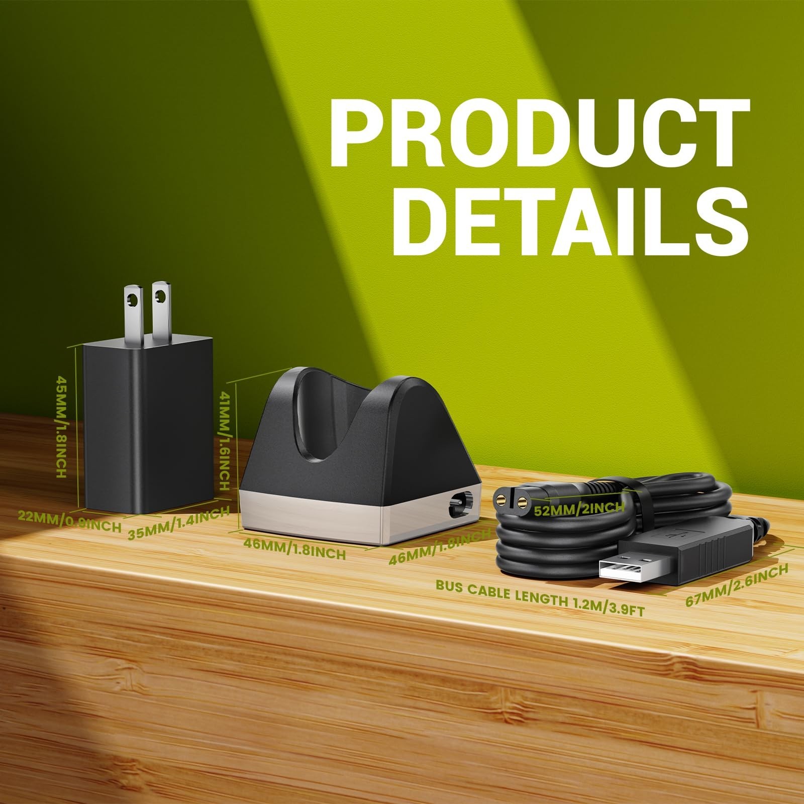 Charger Dock for OneBlade QP2520, 4.3V Charging Base Stand, Electric Trimmer & S