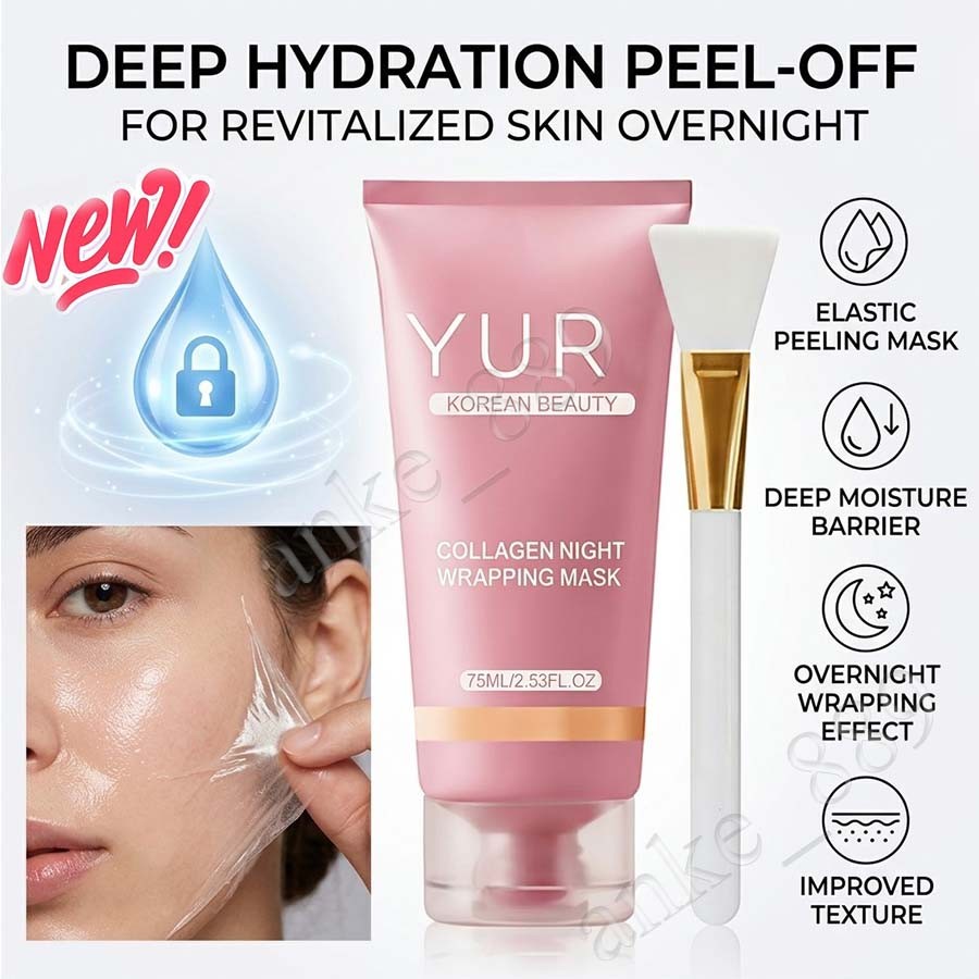 Yuri Korean Collagen Night Wrapping Mask 75ml Hydrating Sleeping Mask New