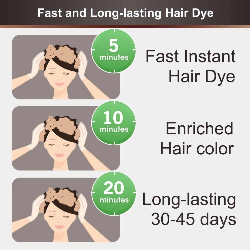 Color Protecting Golden Brown Hair Dye Shampoo – Ammonia-Free & Nourishing