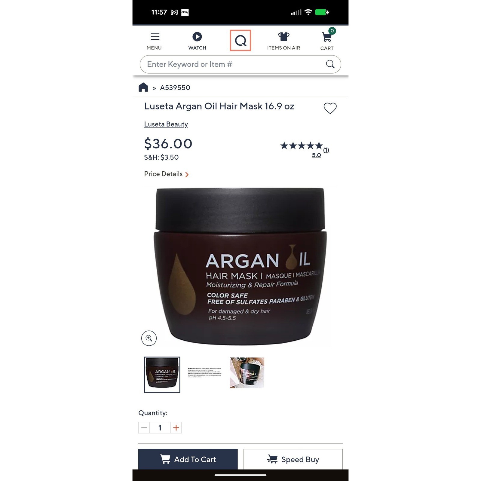 NEW Luseta Argan Oil Hair Mask 16.9oz Moisturizing Repair Formula Color Safe