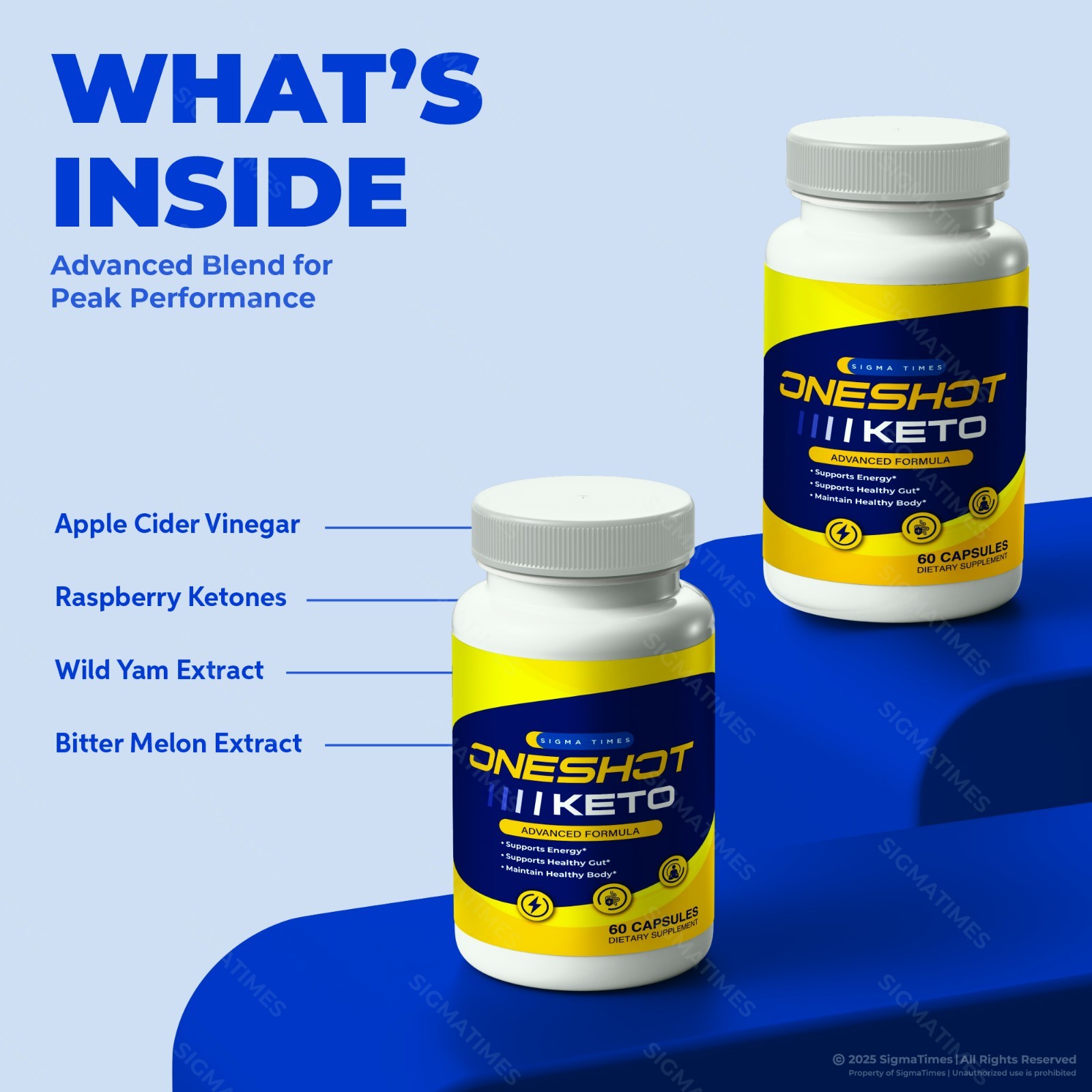 (2 Pack) OneShot Keto Capsules- Keto ACV Pills for Advanced Weight Loss