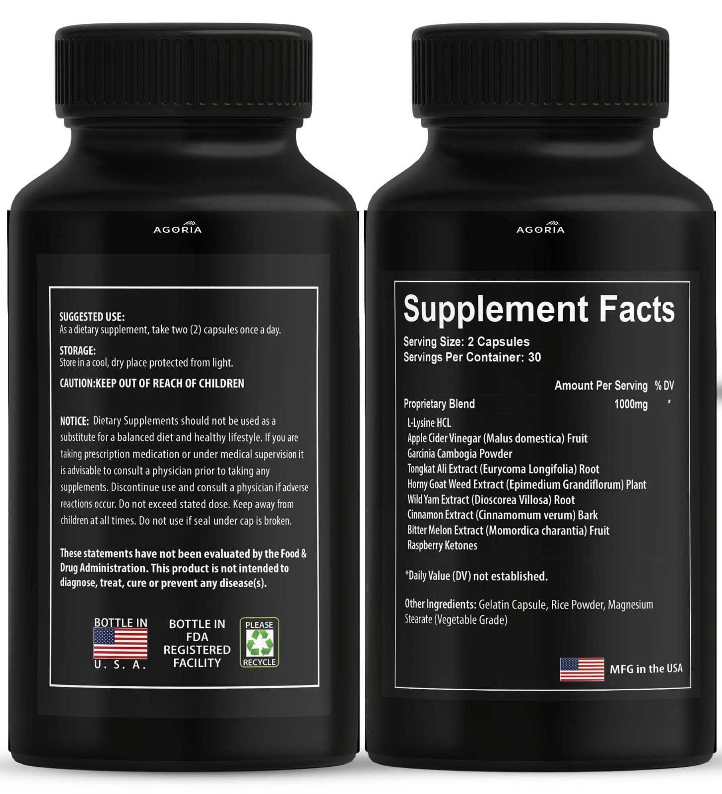 ( 5 Pack ) Alpha Honey Male Performance Capsules, AlphaHoney Capsules Supplement