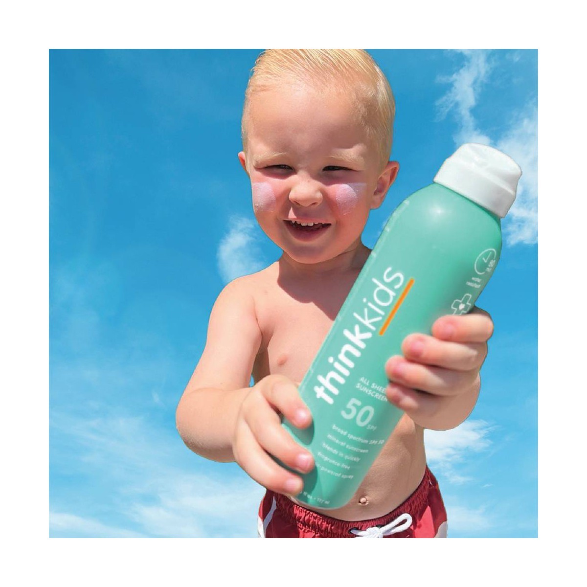 thinkkids All Sheer Mineral Sunscreen Spray with Zinc Oxide- Water SPF 50 – 6oz