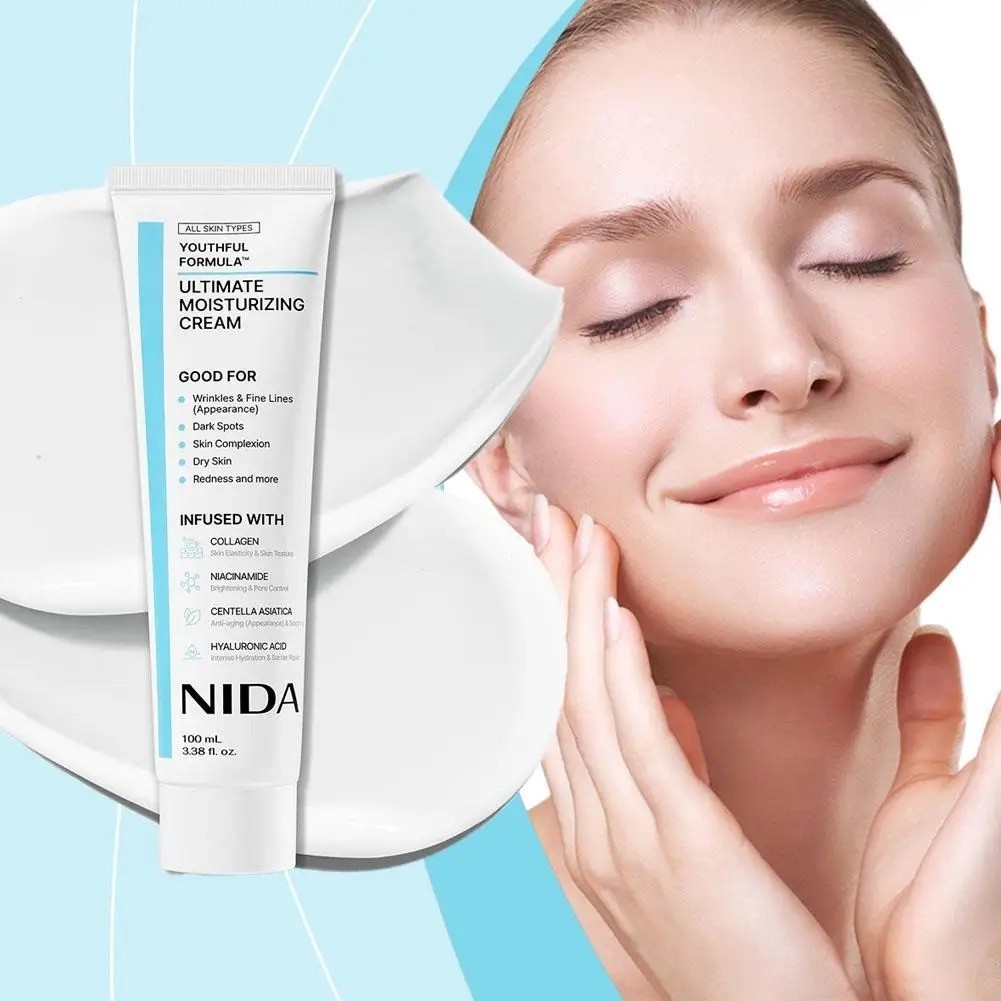 NEW Moisturizing Cream Nida Youthful Formula Ultimate, Nida Crema Coreana US🔥