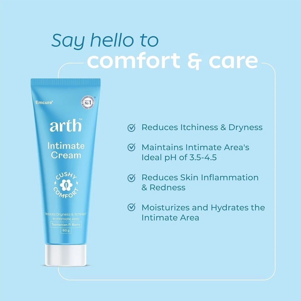 Arth Intimate Feminine Hygiene Care Cream for Dryness & Itch Relief | 30 gm