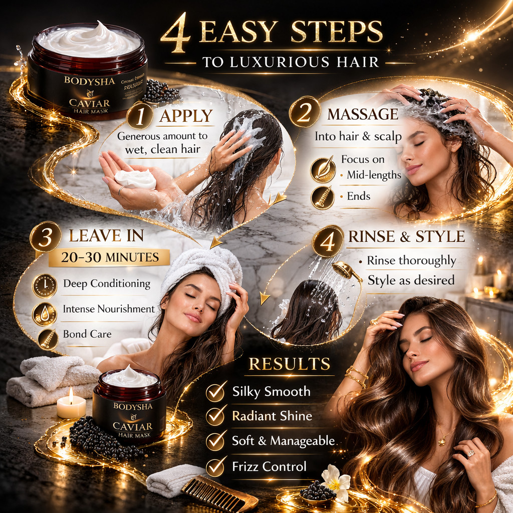 Caviar Hair Mask – Deep Conditioning Care Treatment Hydrates Dry & Damaged Hair