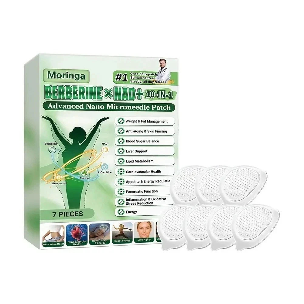 50% OFF Moringa Berberine x NAD+ 10-in-1 Advanced Nano Microneedle Patches New