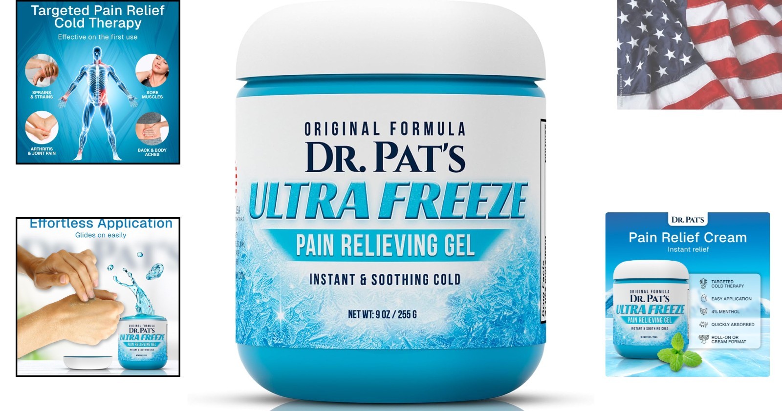 Dr Pat’s Pain Relief Cream 9oz – Muscle Rub Gel for Arthritis, Neuropathy, Fo…