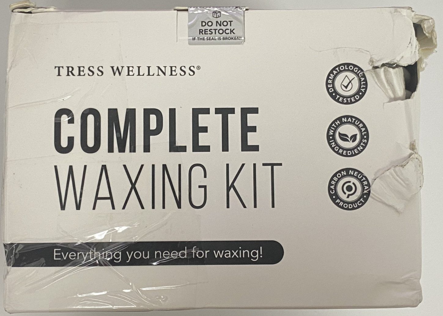 Tress Wellness Waxing Kit for Sensitive Skin with Digital Warmer *NEW See Box*