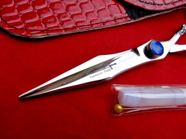 60Days WRNTY_Fancy 6″ Hairdressing Hair Cutting Scissors/Japanese Steel/(7″FULL)