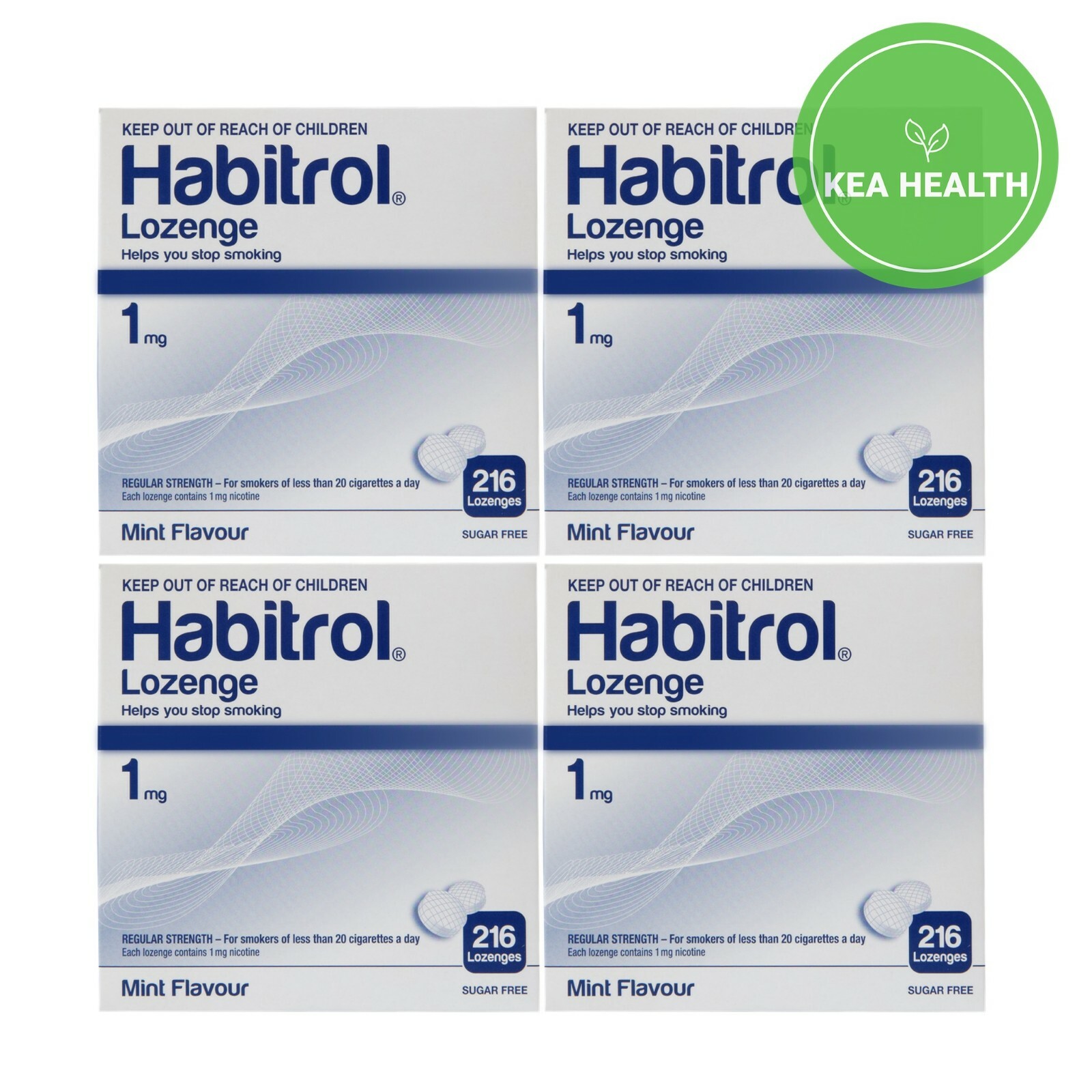 Habitrol Nicotine Lozenge 1mg MINT 864 pieces – 4 boxes – QUIT Smoking Now