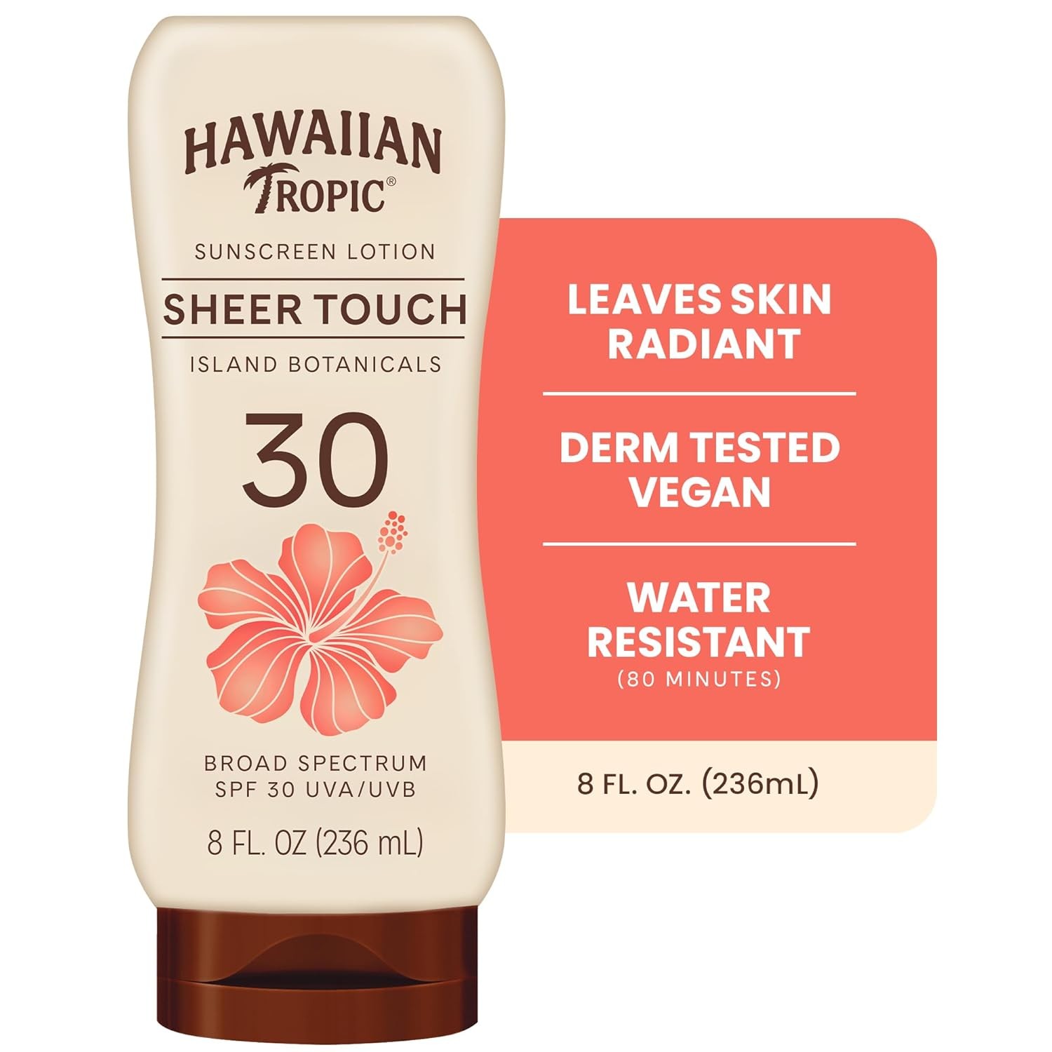 Hawaiian Tropic Sheer Touch Lotion Sunscreen, Moisturizing Broad-Spectrum Protec