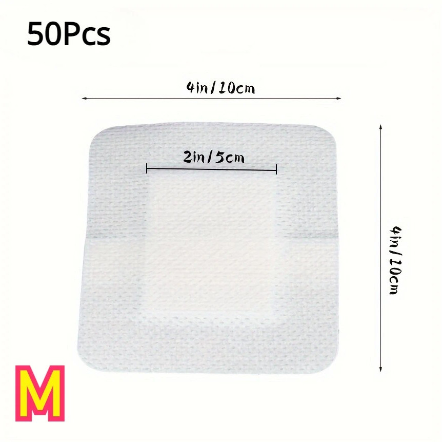 50pcs Large Medical Adhesive Wound Dressings 6×7cm Hypoallergenic Bandages – NEW