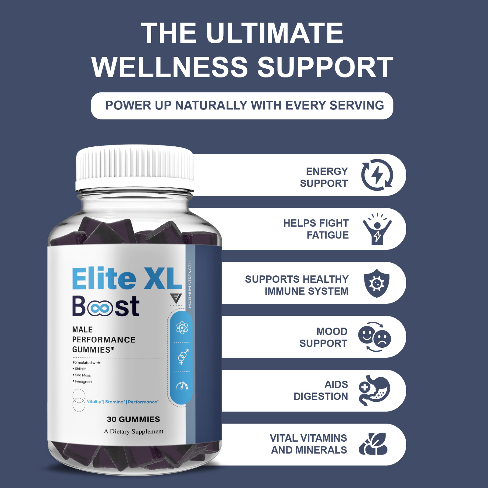 (2 Pack) Elite XL Boost Gummies, EliteXL Boost Male Performance (60 Gummies)