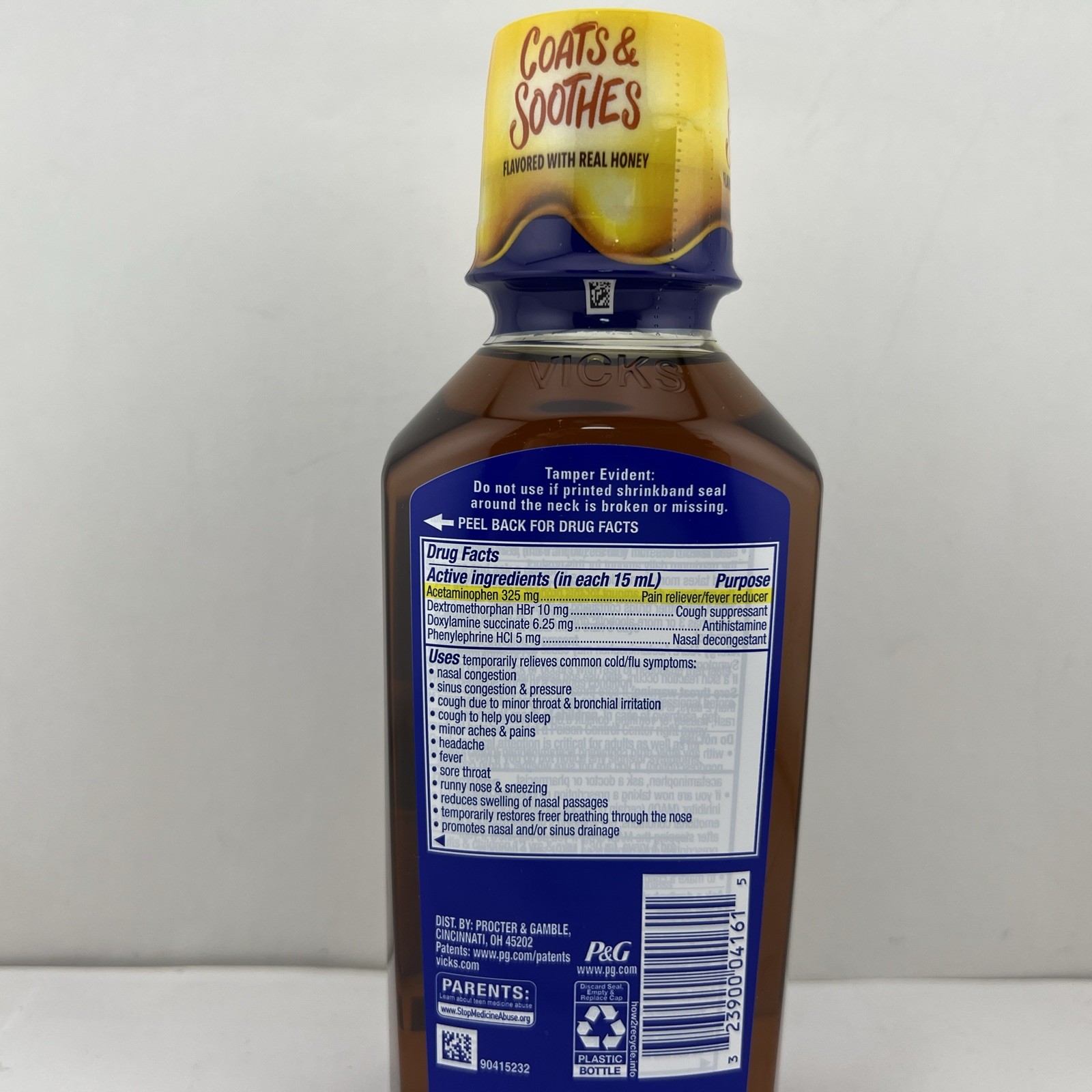 Vicks NyQuil Severe Cold and Flu Liquid Medicine, Flavored with Honey, 12 fl oz