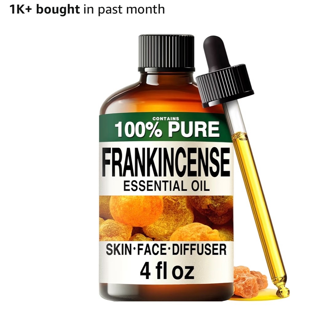 100% Pure Frankincense Oil – 4 Fl Oz Frankincense Essential Oil for Hair, Skin,