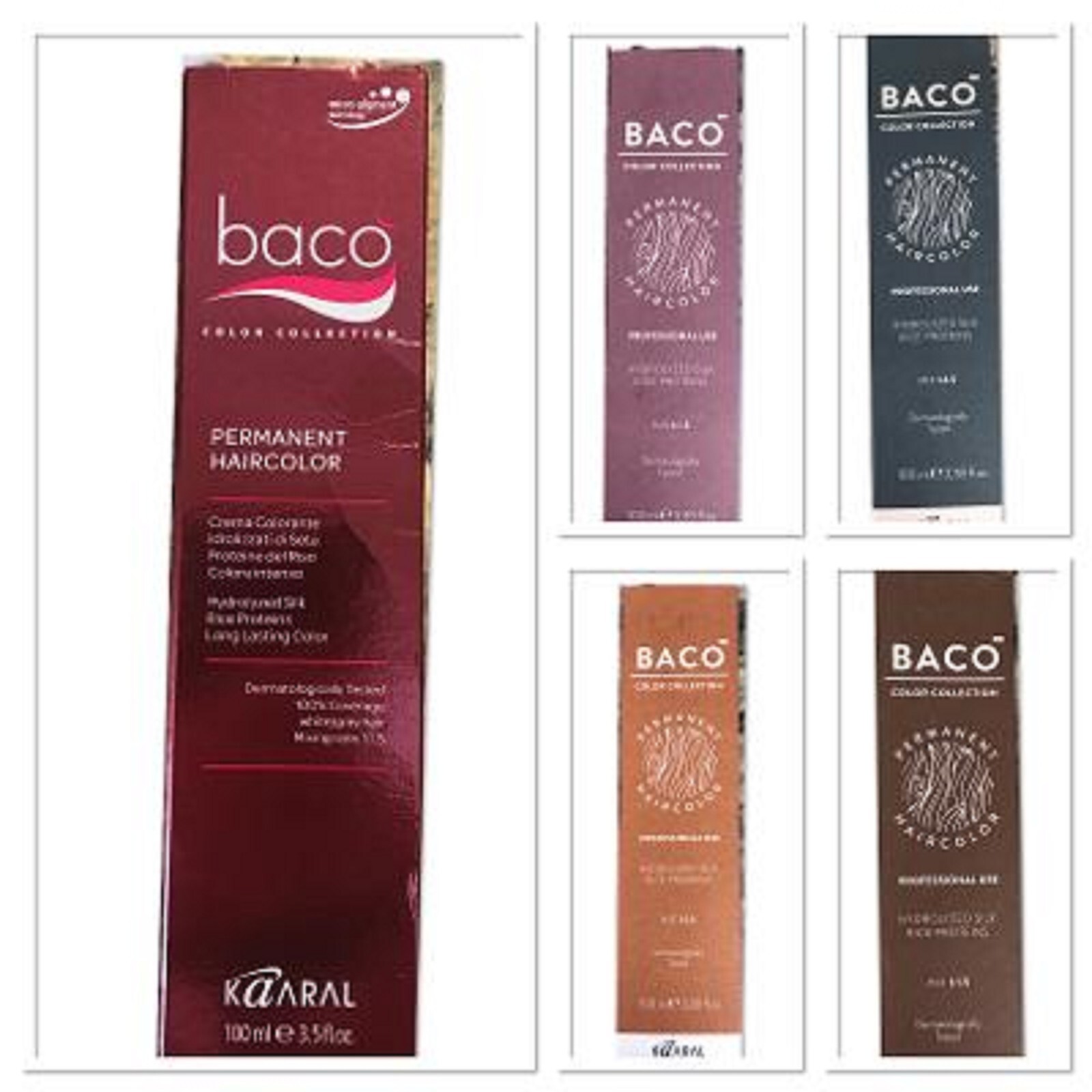 Kaaral BACO Permanent Hair Color 3.38 oz NIB Your Choice