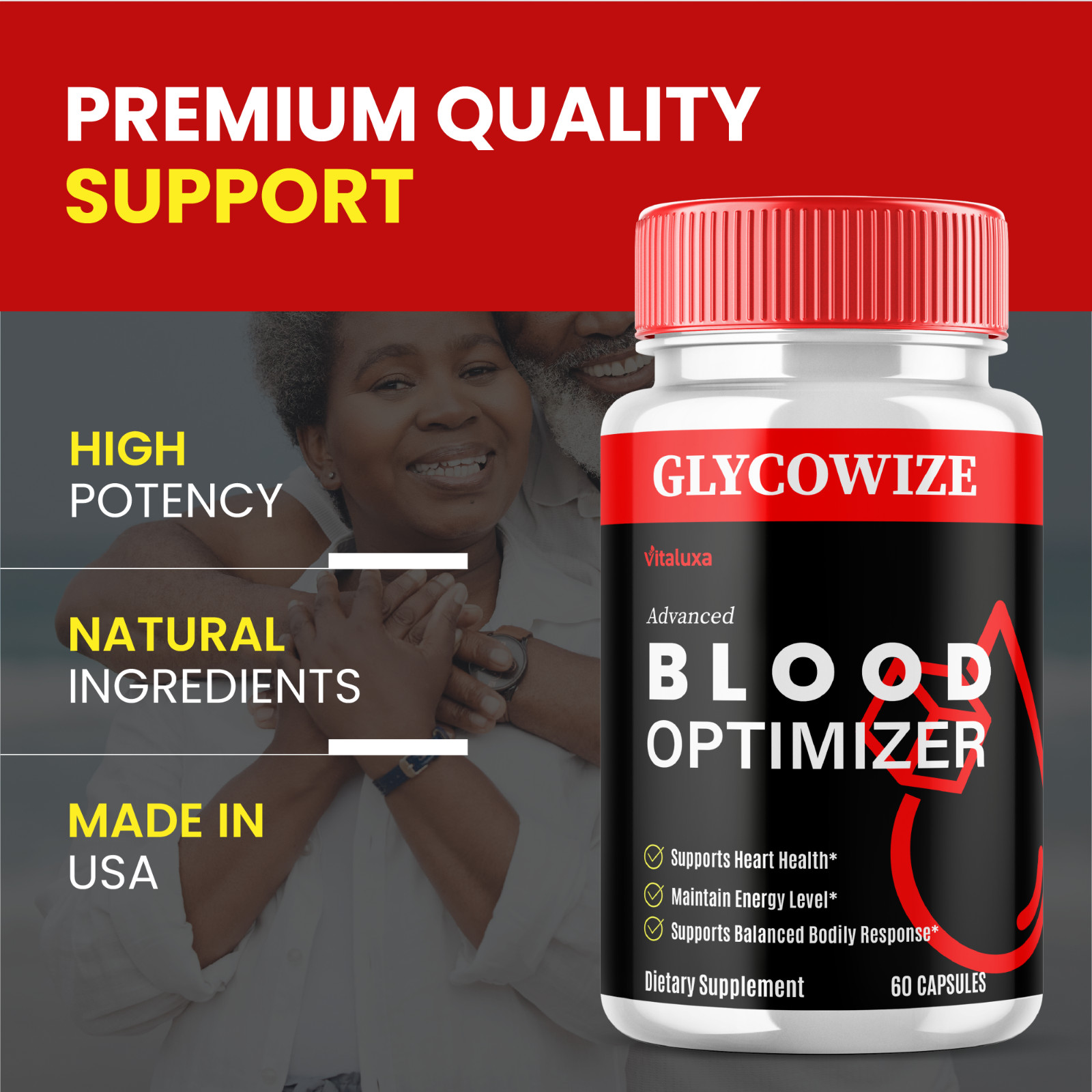 (5 Pack) Glycowize Advanced Blood Pills Natural Glycogen Support (300 Capsules)