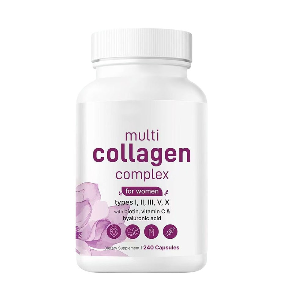 Multi Collagen 8 in 1 Complex for Women ~ 240 Capsules ~ Type I, II, III, V, X