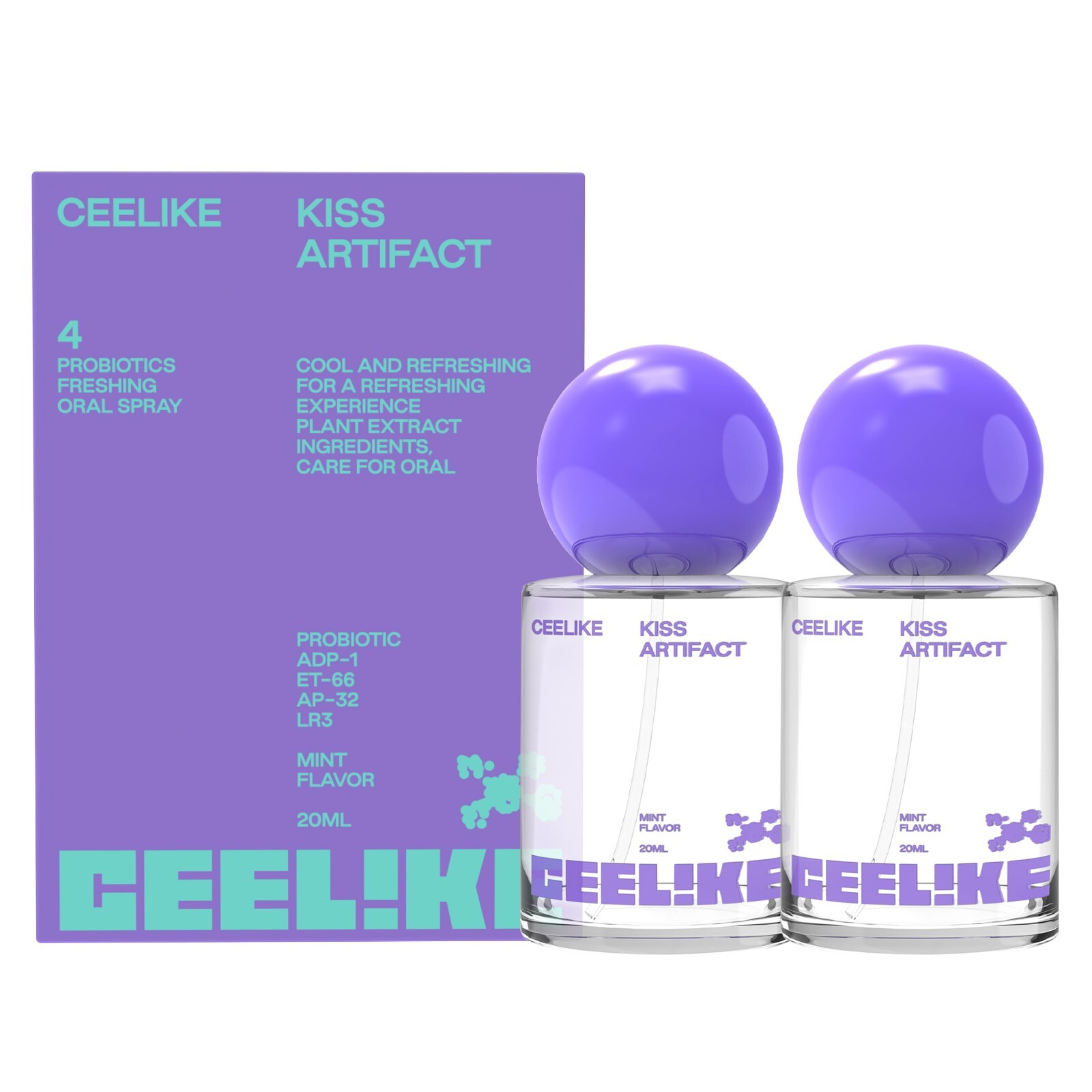 CEELIKE Probiotic Mouth Spray – Fresh Breath & Oral Health Formula – 2 x 20ml