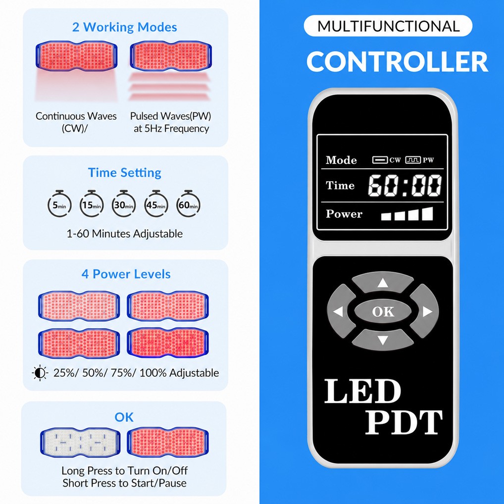 660nm 850nm 940nm Red Light Therapy Leg Waist Heating Pad Belt for Joints Pain