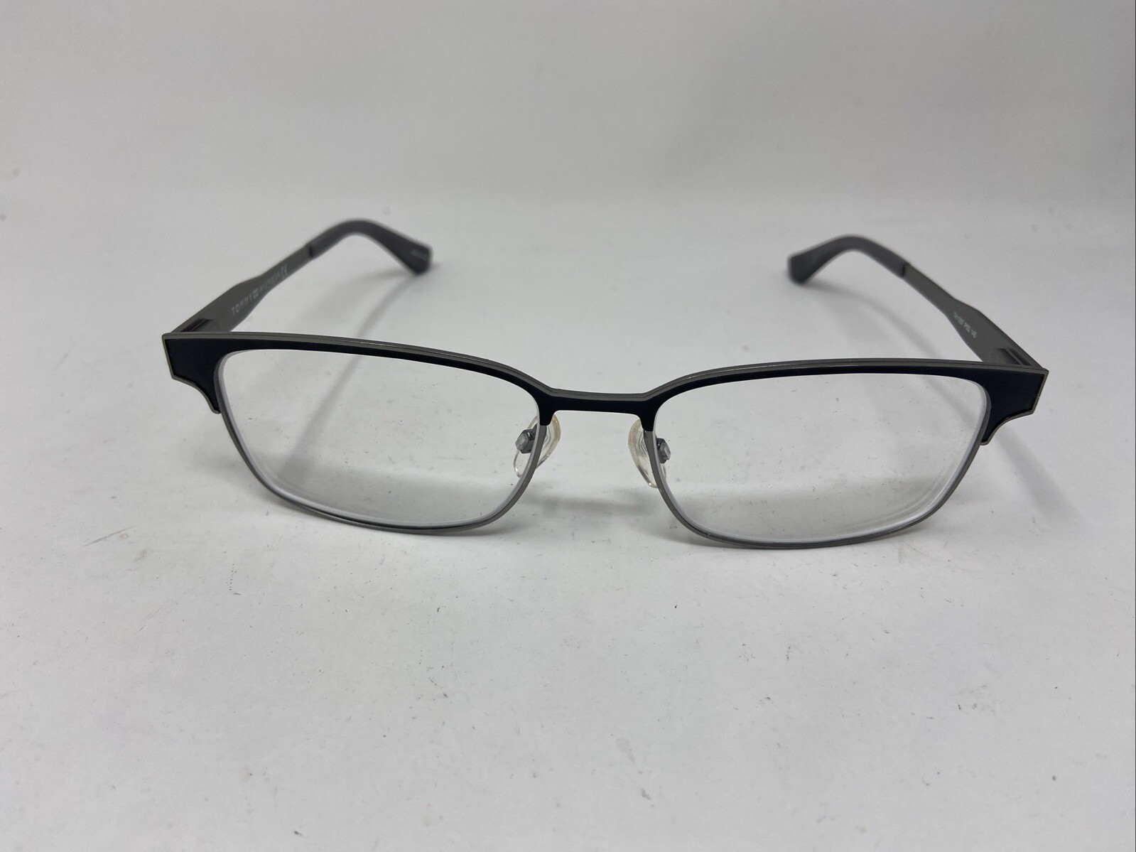 TOMMY HILFIGER EYEWEAR TH1357 P5Q BLACK GRAY 55-17-145 FLEX HINGE EYEGLASS 1776