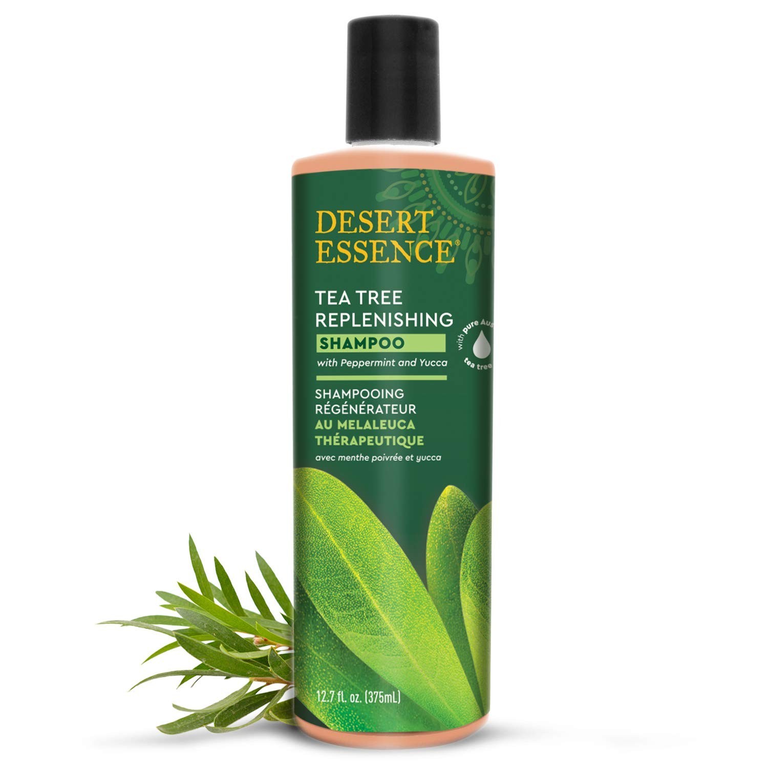 Desert Essence Tea Tree Oil Replenishing Shampoo 12.7 fl.oz Non-GMO Paraben Free