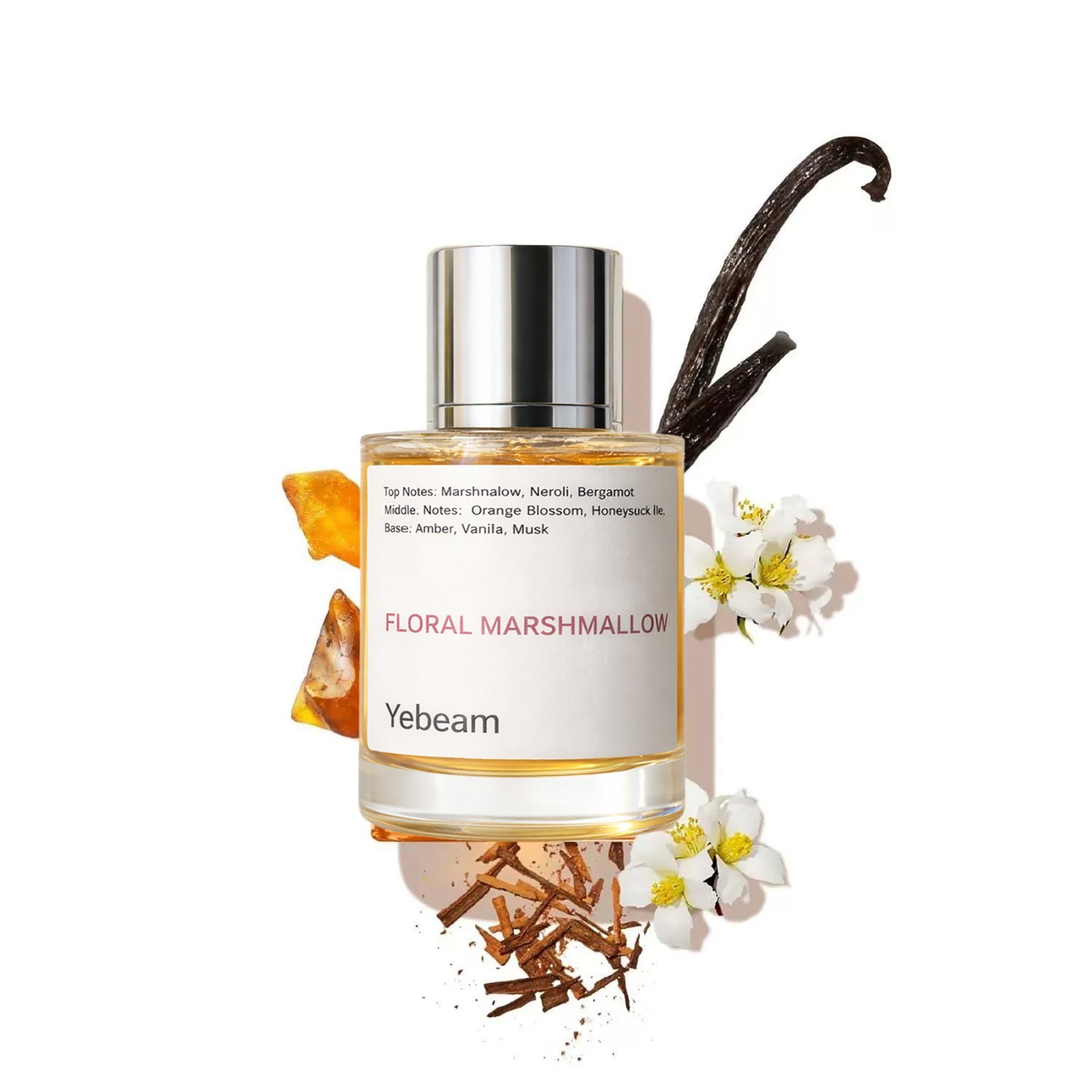 Yebeam Floral Marshmallow Amber Perfume 50ml Sweet Floral Vanilla Women