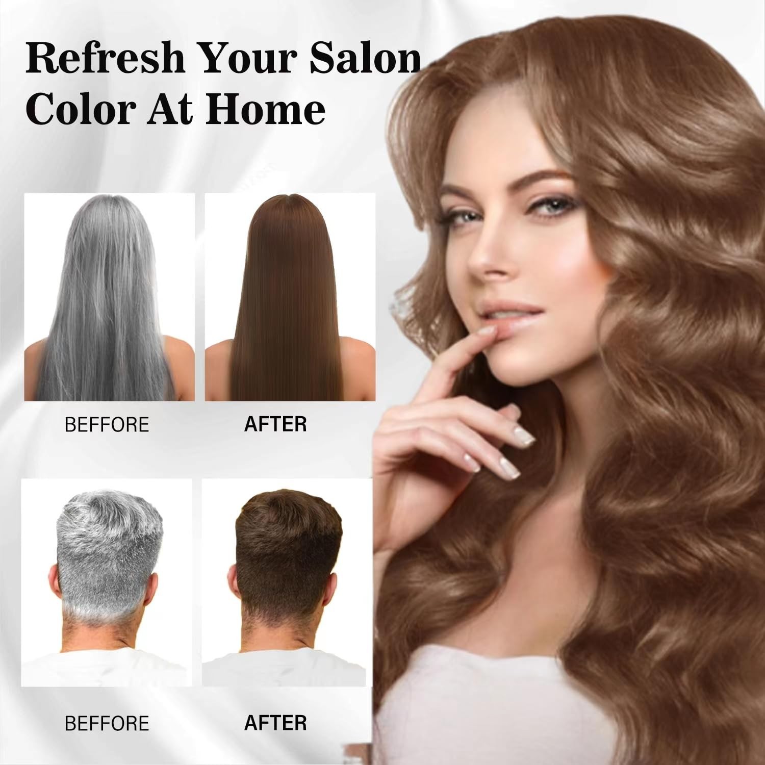 Color Protecting Golden Brown Hair Dye Shampoo – Ammonia-Free & Nourishing