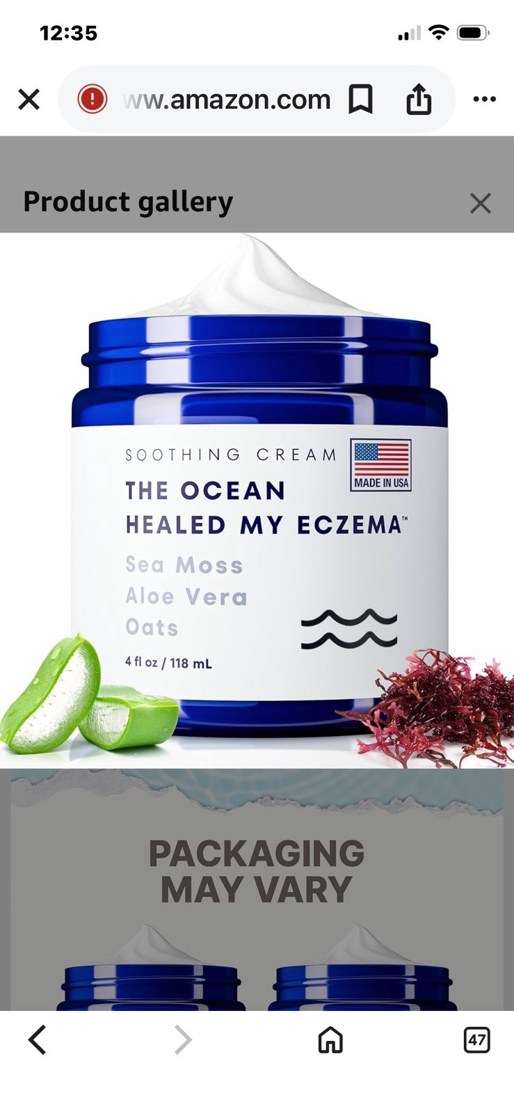 The Ocean Healed My Eczema Soothing Cream, Sea Moss Aloe Oats, 4 fl oz