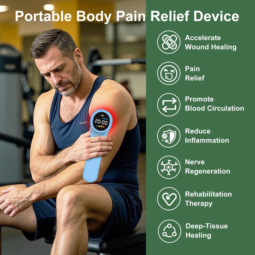 1760mW Cold Laser Therapy Device LLLT 24 Diodes for Human Muscle Pain Treatment