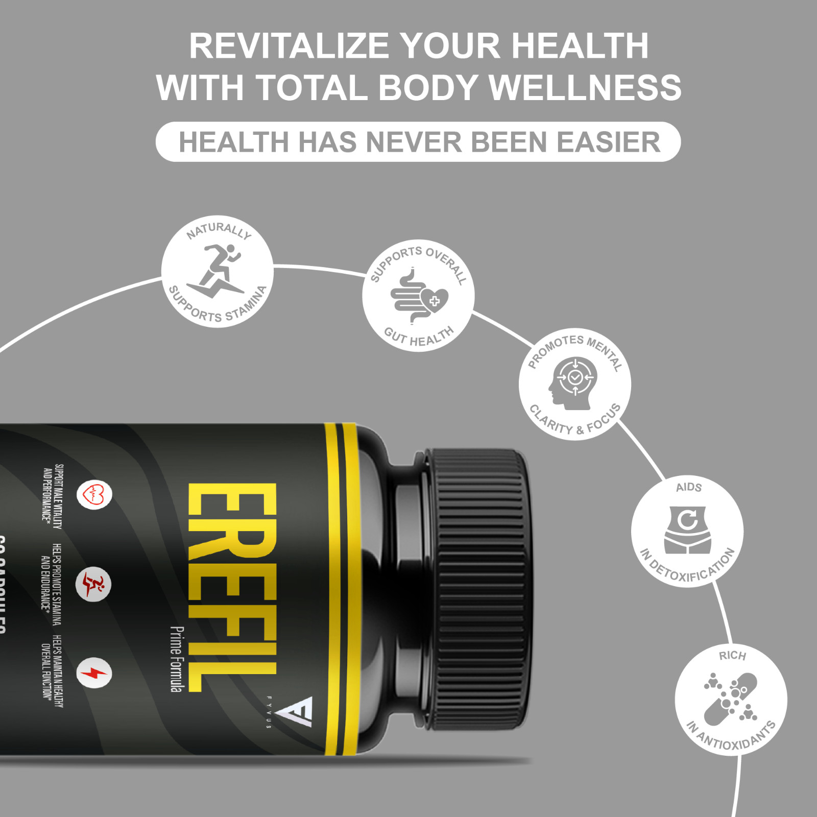 Erefil Premium Performance Capsules, Erefill Supplement (60 Capsules)