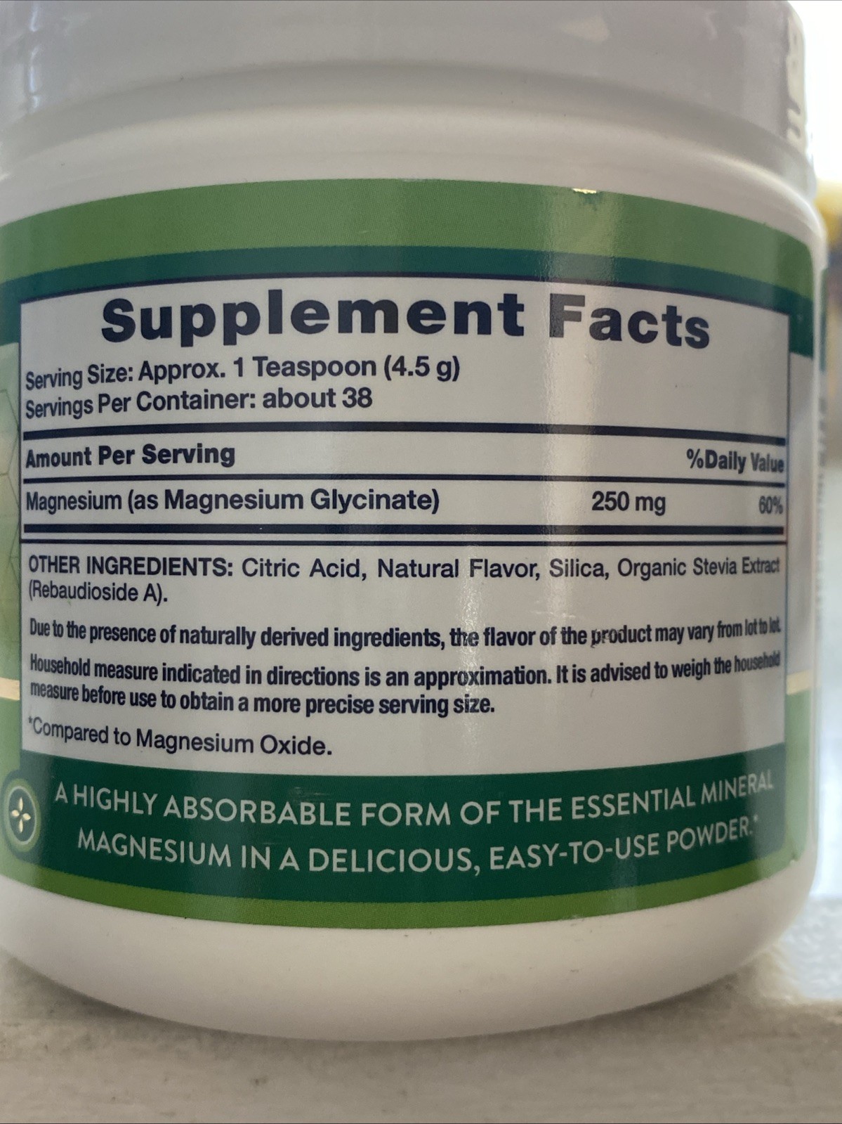 Natures Truth Magnesium Glycinate Powder Lemon 6oz Exp 03/2027