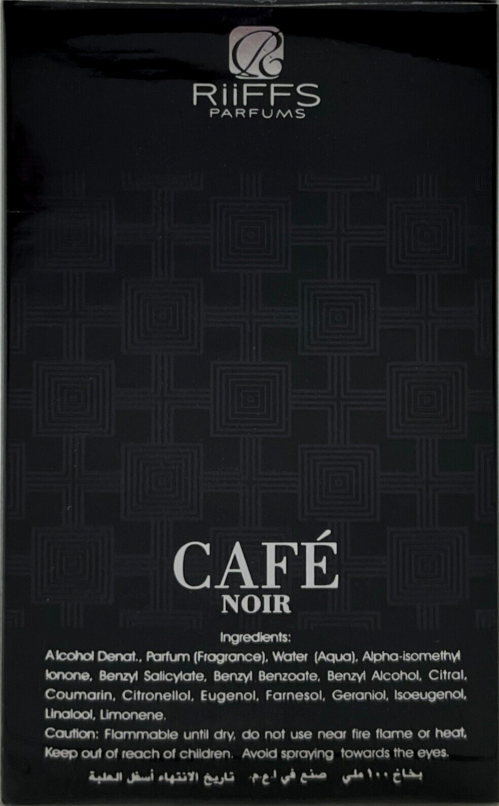RIIFFS CAFE NOIR EAU DE PARFUM SPRAY FOR MEN 3.4 Oz / 100 ml BRAND NEW ITEM!!!